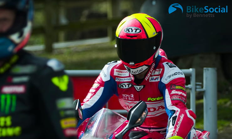 BSB Honda Xavi Fores rides Cadwell Park for first time